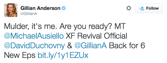 Gillian Anderson's tweet